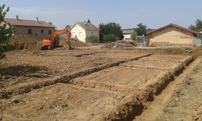 Terrassement et ouverture des fouilles d’un lotissement